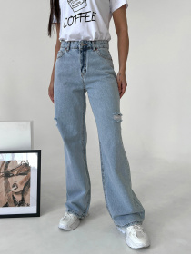 Широкі джинси ISSA Plus модель WN20-404_blue Фото