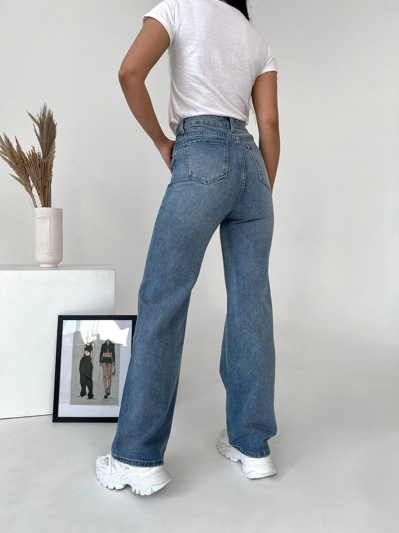 Широкі джинси ISSA Plus модель WN20-406_blue Фото