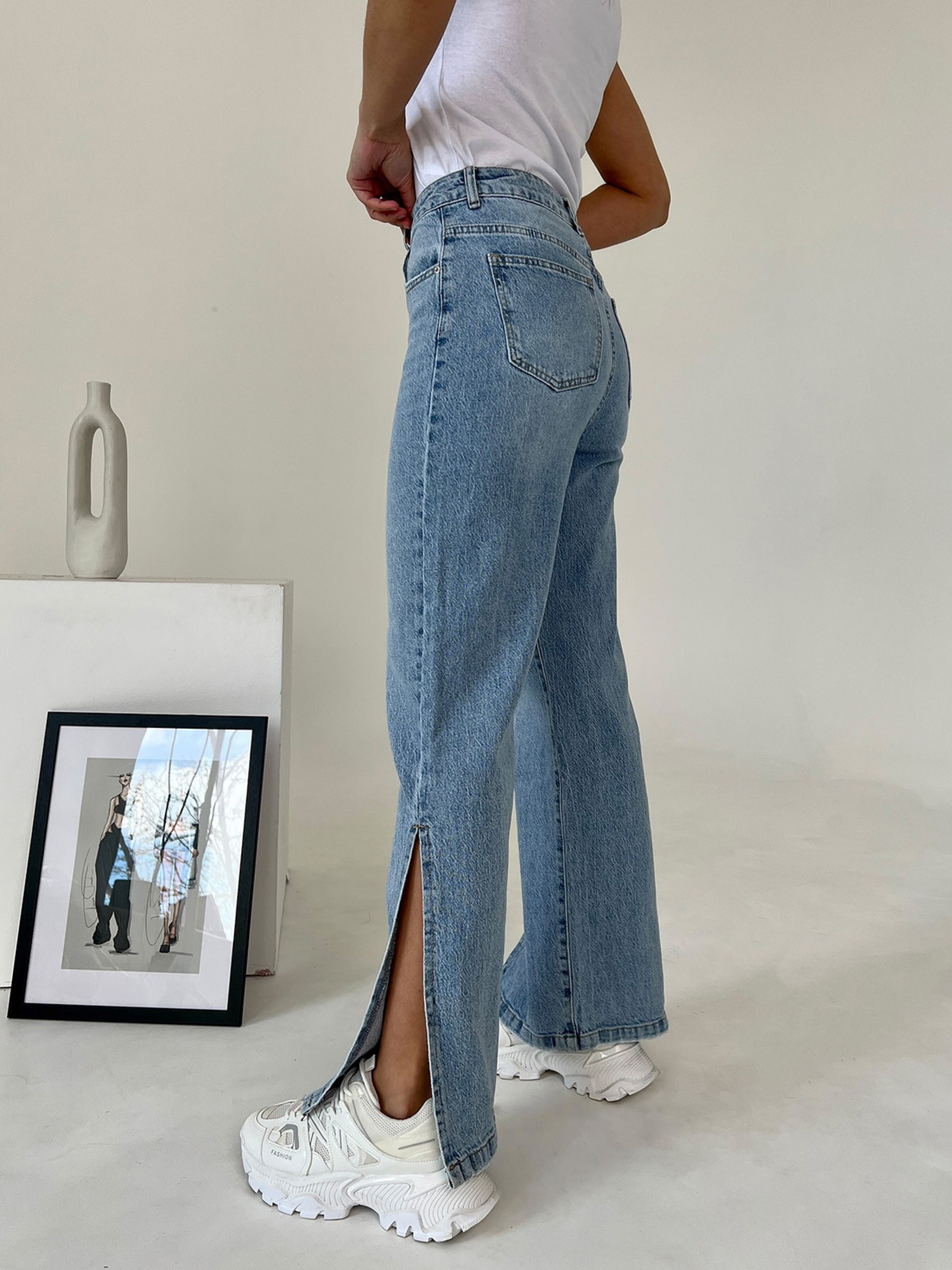 Джинси кльош ISSA Plus модель WN20-407_blue Фото