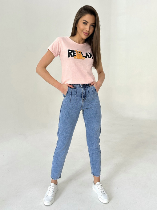 Джинсы мом ISSA Plus модель WN20-416_blue Фото