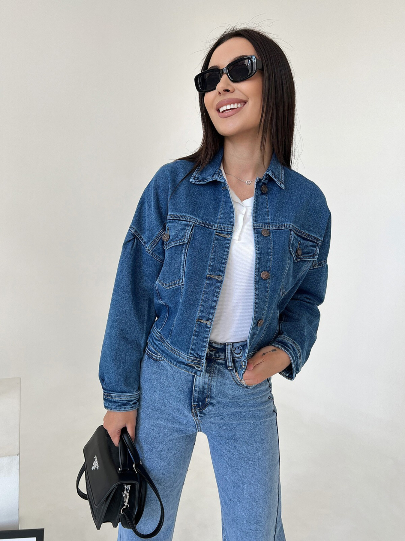 Джинсовая куртка ISSA Plus модель WN20-417_blue Фото