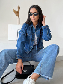 Джинсовая куртка ISSA Plus модель WN20-417_blue Фото