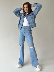 Джинсовая куртка ISSA Plus модель WN20-418_blue Фото