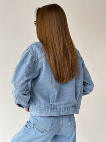 Джинсовая куртка ISSA Plus модель WN20-418_blue Фото