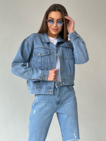 Джинсовая куртка ISSA Plus модель WN20-418_blue Фото