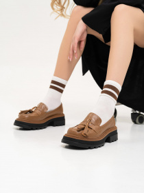 Лоферы ISSA Plus модель OB2-239_brown Фото