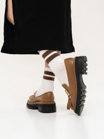 Лоферы ISSA Plus модель OB2-239_brown Фото