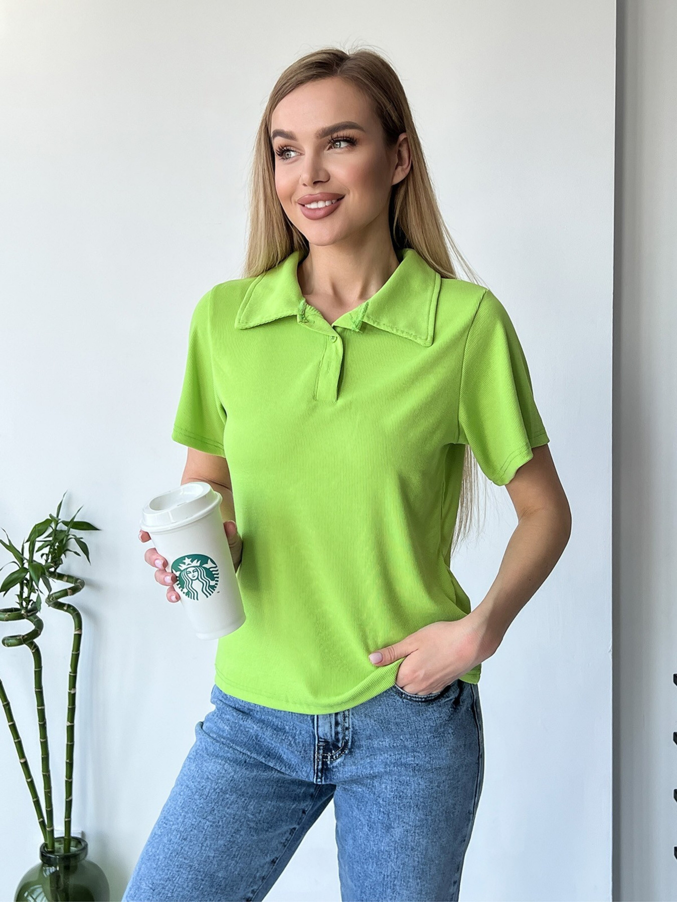 Поло ISSA Plus модель WN20-461_lightgreen Фото