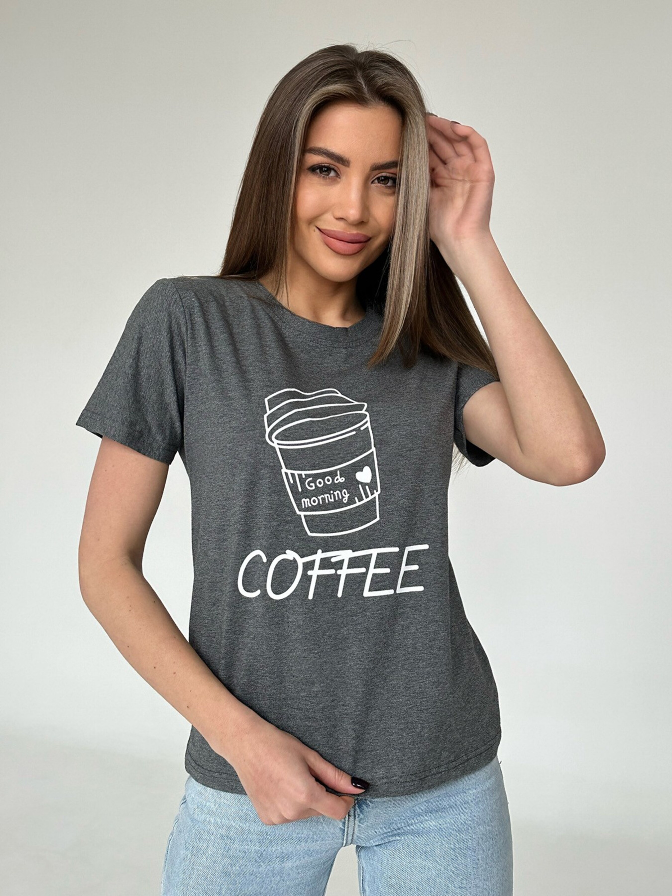 Футболка ISSA Plus модель WN20-462_darkgray Футболка ISSA Plus модель WN20-462_darkgray Фото