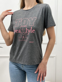 Футболка ISSA Plus модель WN20-463_darkgray Футболка ISSA Plus модель WN20-463_darkgray Фото