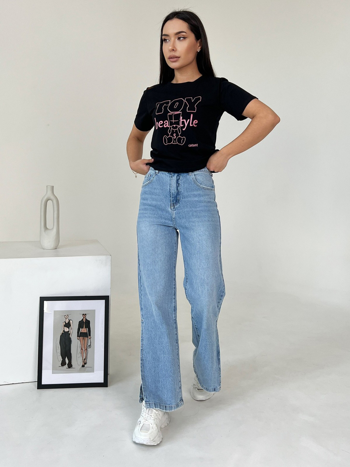 Футболка ISSA Plus модель WN20-463_black Фото