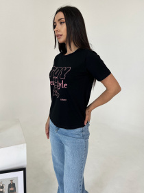 Футболка ISSA Plus модель WN20-463_black Фото