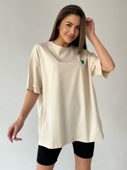 Футболка ISSA Plus модель WN20-464_beige - фото