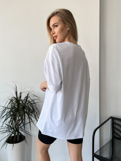 Футболка ISSA Plus модель WN20-464_white — фото 3 - INTERTOP