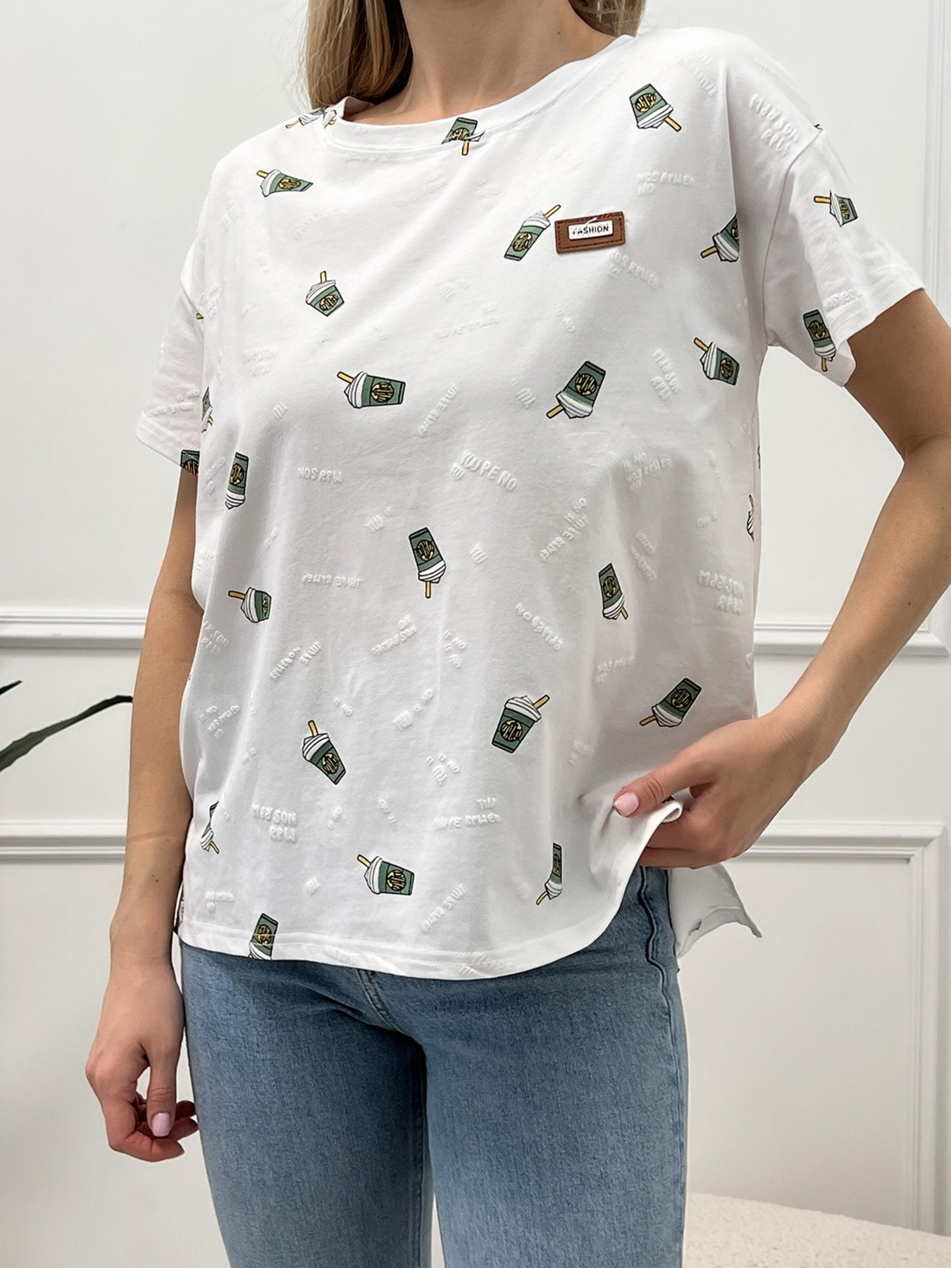 Футболка ISSA Plus модель WN20-467_white Фото