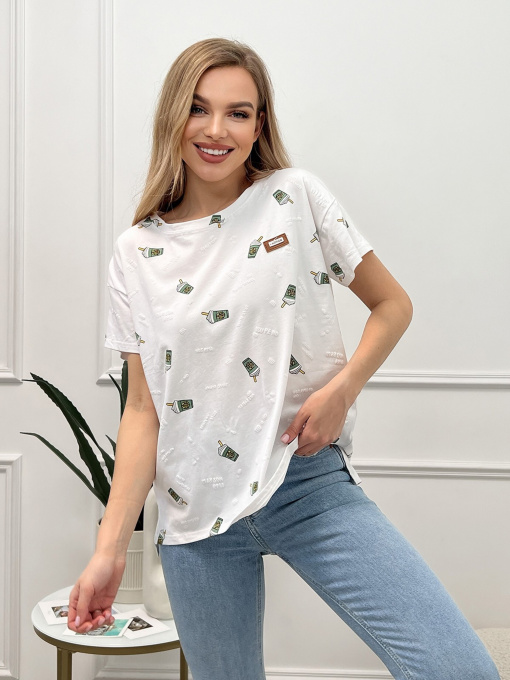 Футболка ISSA Plus модель WN20-467_white Фото