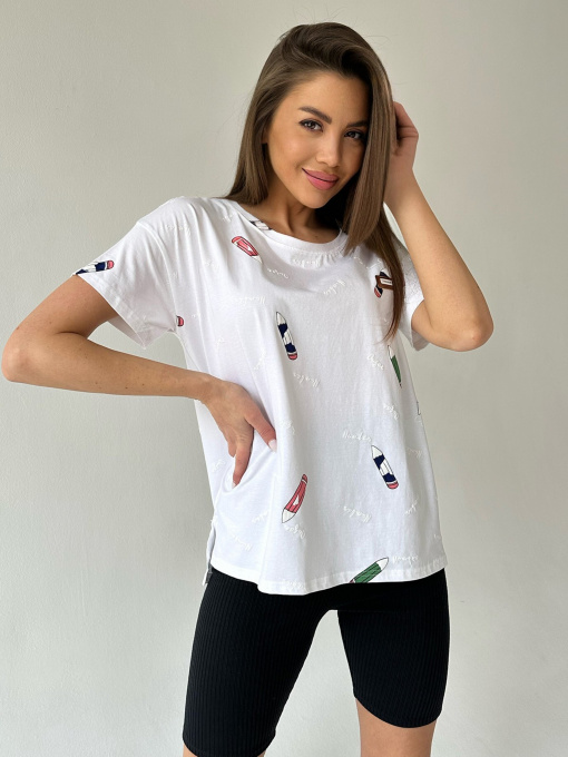 Футболка ISSA Plus модель WN20-468_white Фото