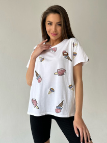 Футболка ISSA Plus модель WN20-469_white Фото