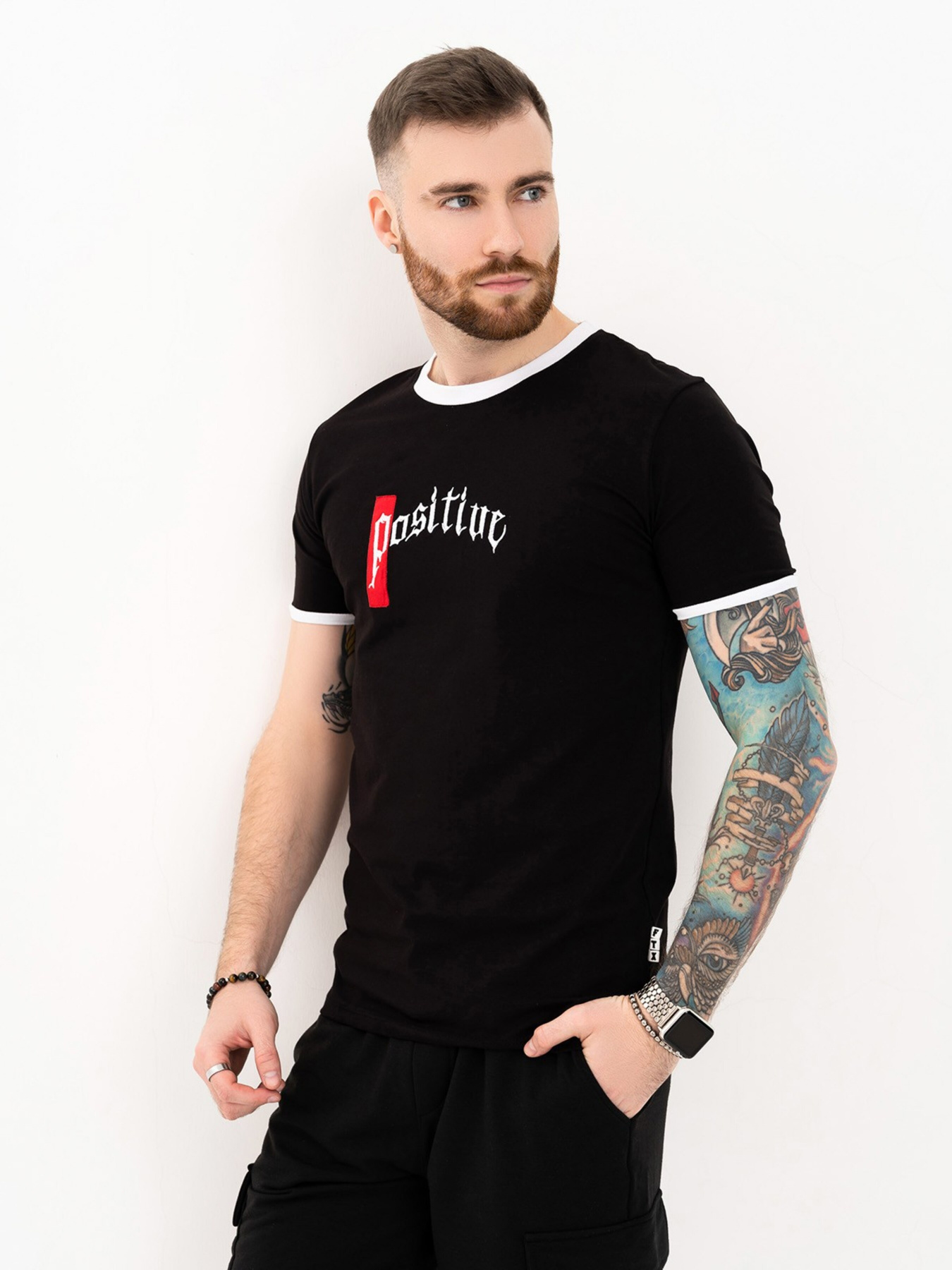 Футболка ISSA Plus модель GN4-100_black Фото