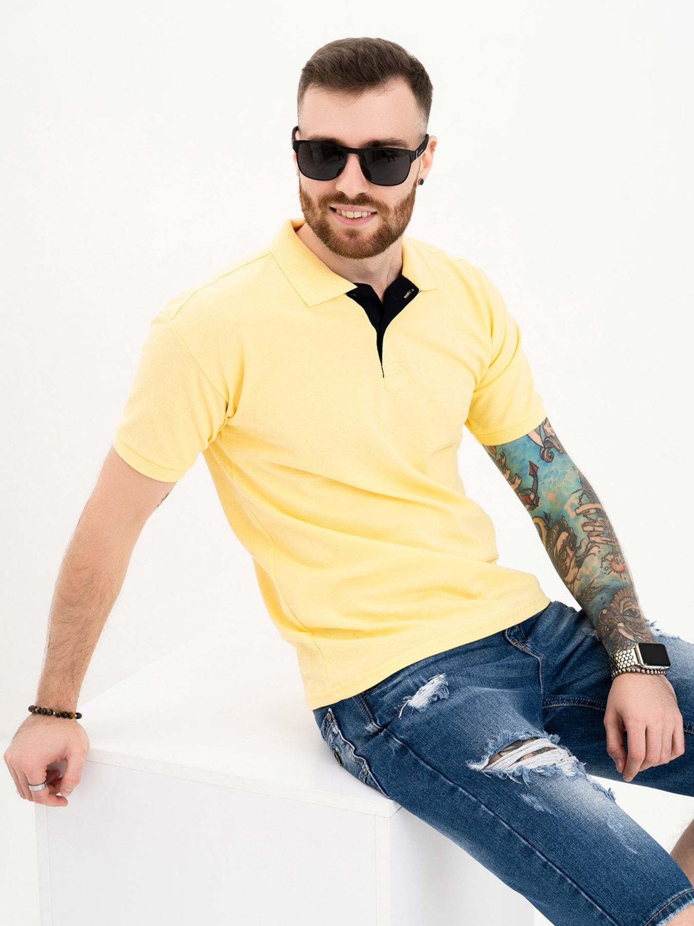 Поло ISSA Plus модель GN4-41_yellow Фото