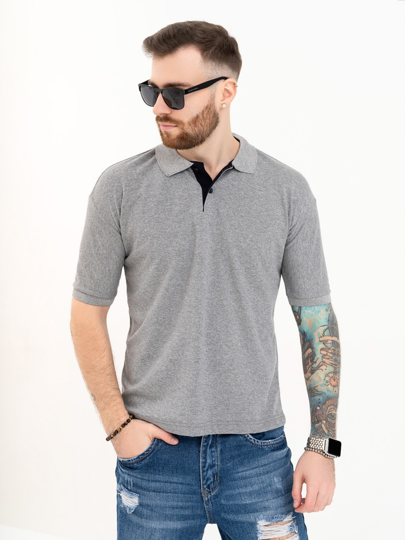 Поло ISSA Plus модель GN4-41_grey Фото