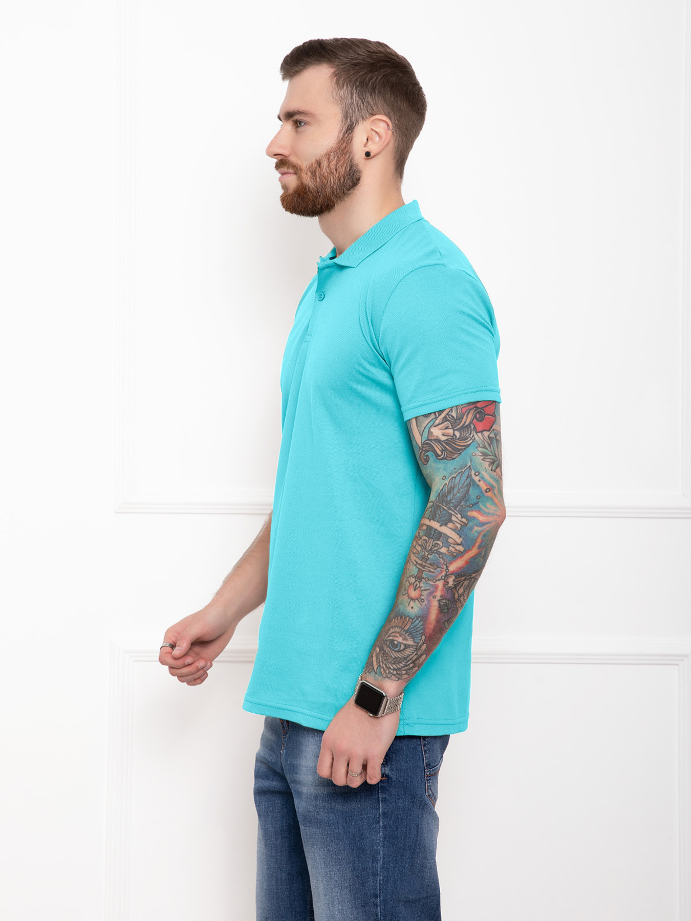 Поло ISSA Plus модель GN4-41_lightblue Фото