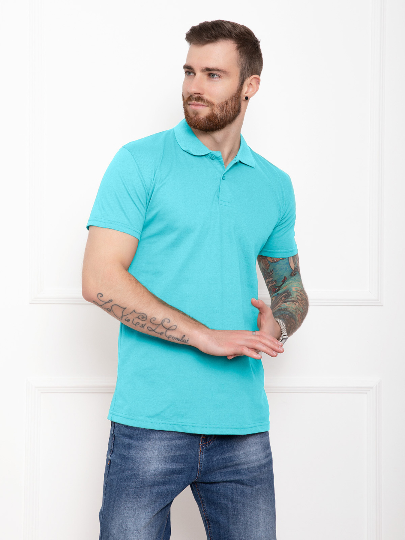 Поло ISSA Plus модель GN4-41_lightblue Фото