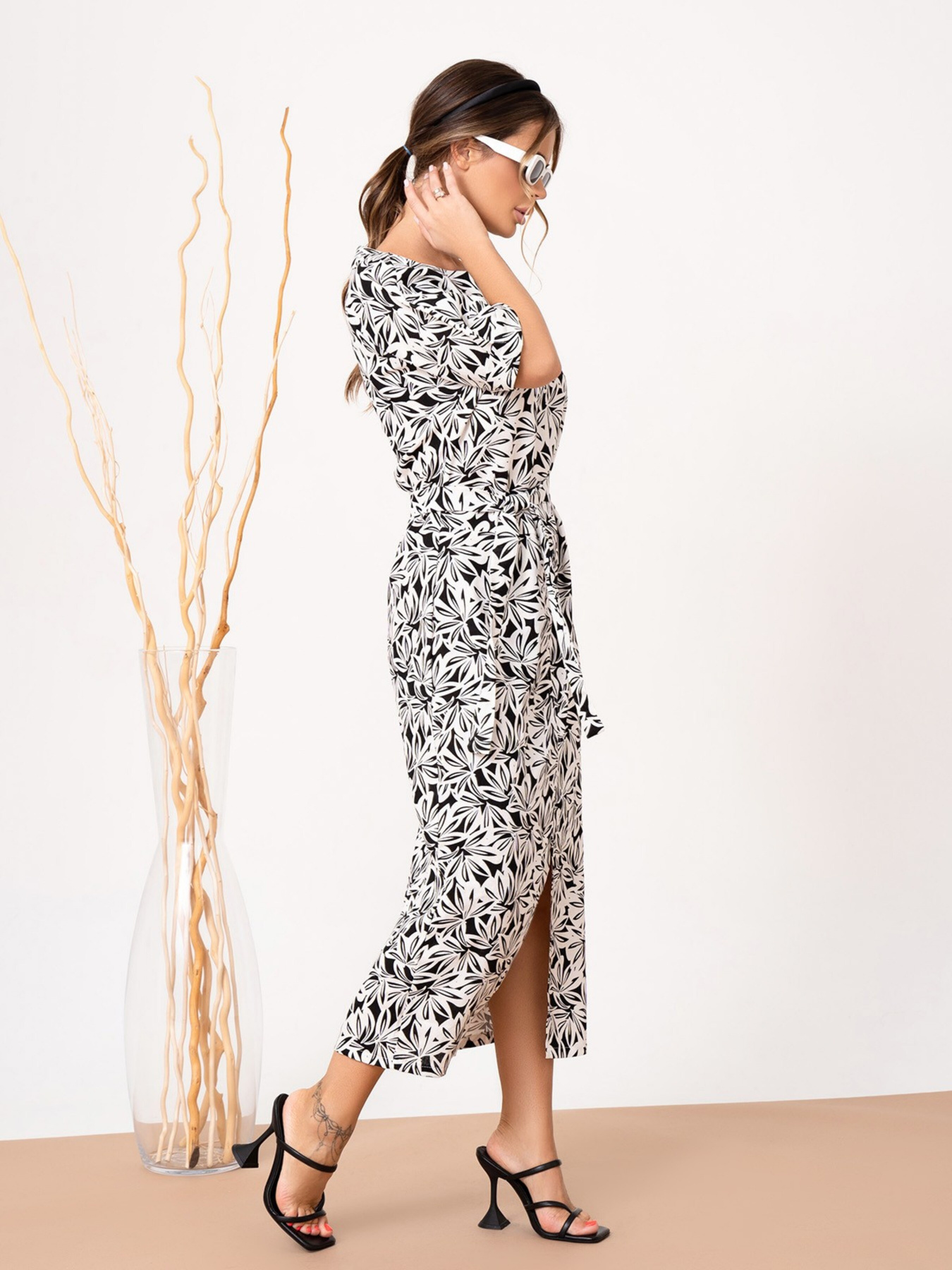 Сукня міді ISSA Plus модель 13855_white Фото