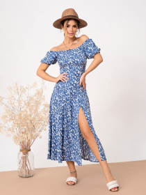 Платье миди ISSA Plus модель 13860_blue Фото