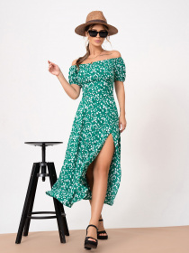 Платье миди ISSA Plus модель 13860_зеленый Фото