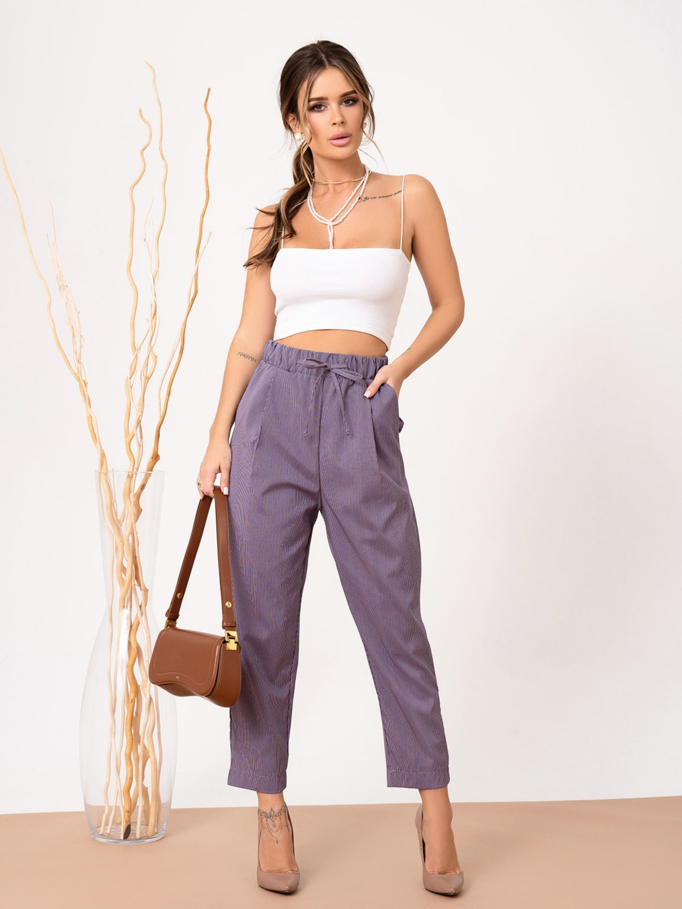 Брюки повседневные ISSA Plus модель 13862_multicolor Фото