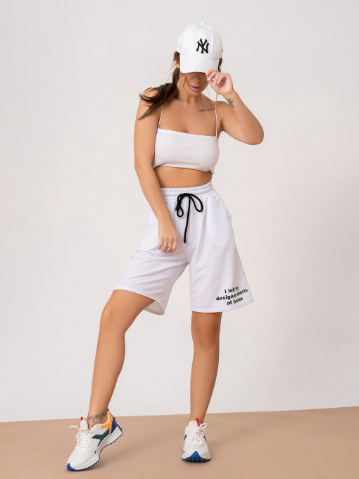 Повсякденні шорти ISSA Plus модель 13870_white Фото