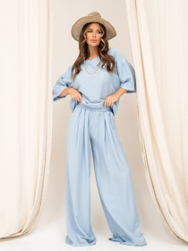 Повседневный костюм ISSA Plus модель 13883_blue Фото