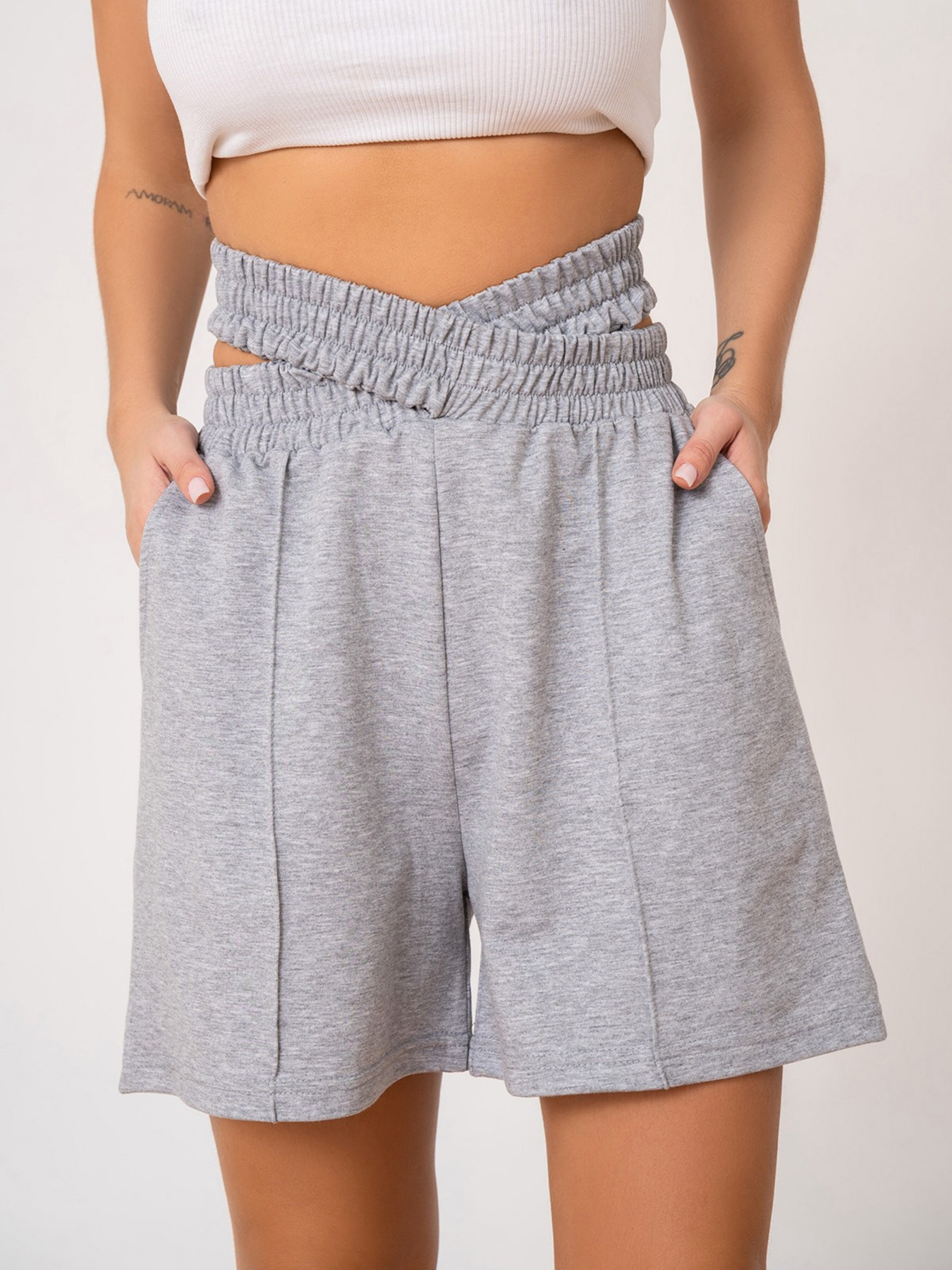 Шорты ISSA Plus модель 13885_grey Фото