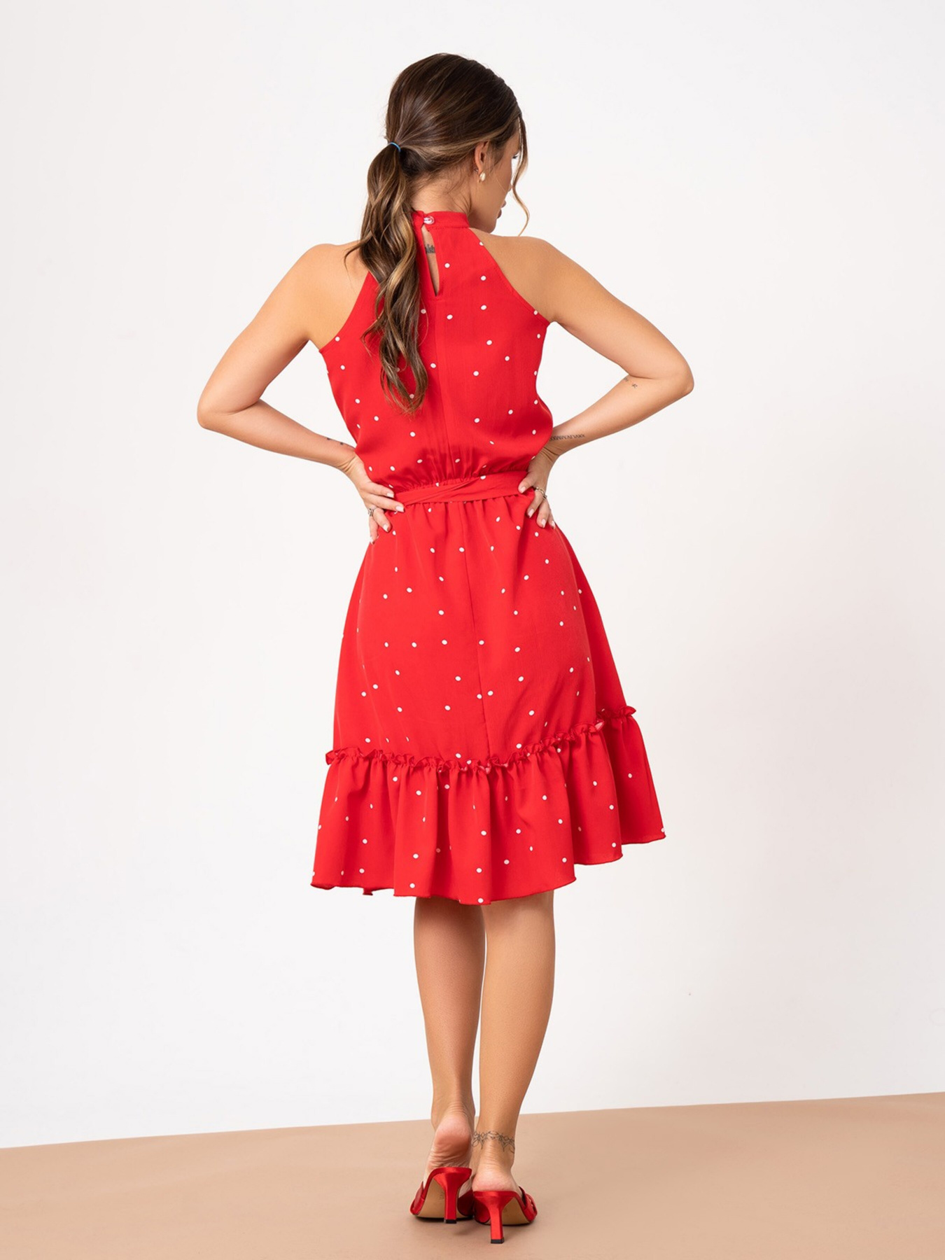 Платье мини ISSA Plus модель SA-272A_red Фото