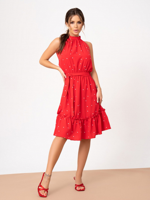 Платье мини ISSA Plus модель SA-272A_red Фото