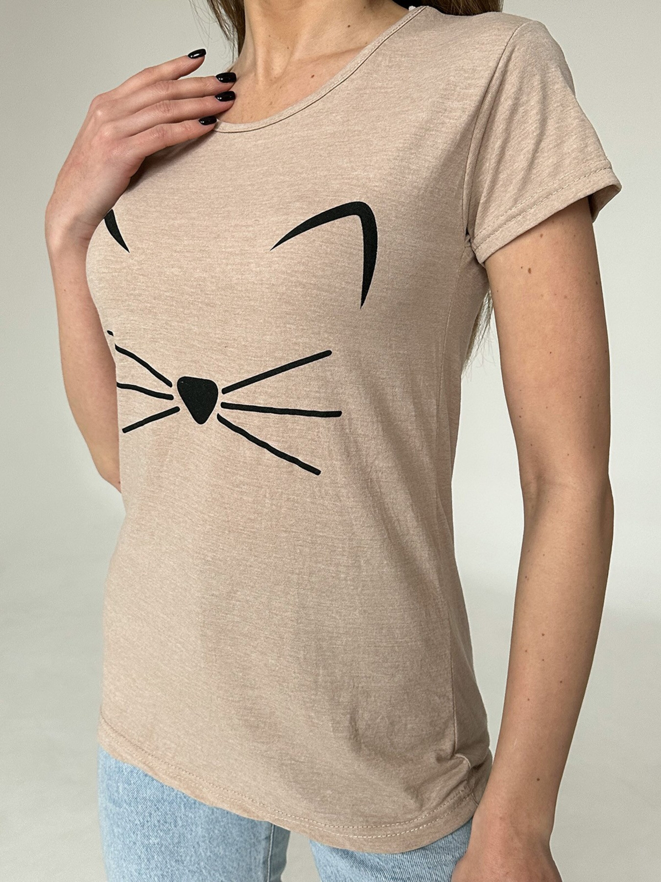 Футболка ISSA Plus модель WN20-419_beige Фото