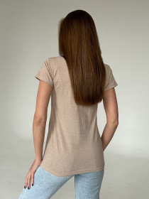 Футболка ISSA Plus модель WN20-419_beige Фото