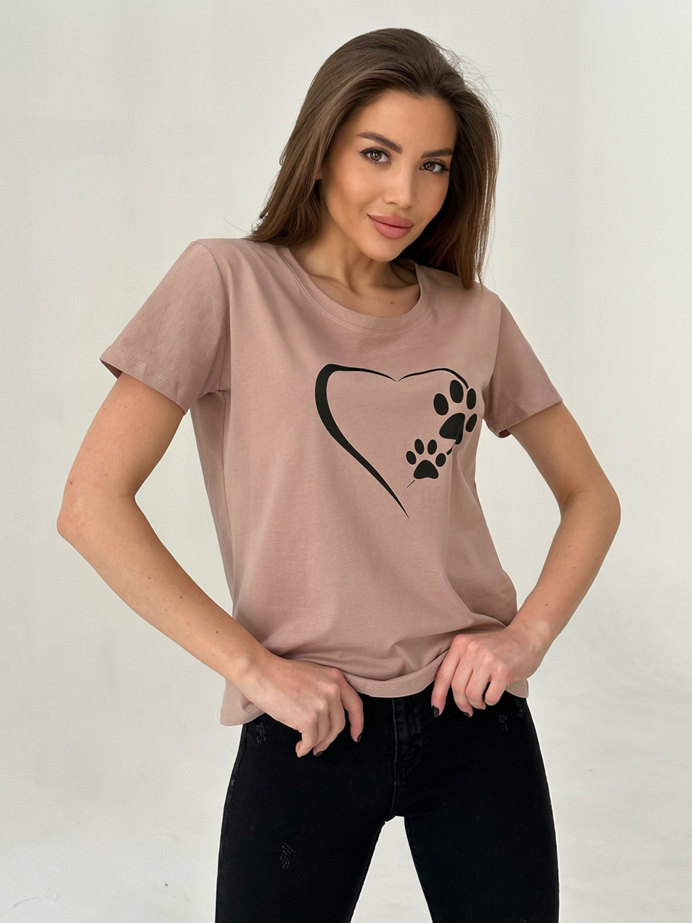 Футболка ISSA Plus модель WN20-420_beige Фото