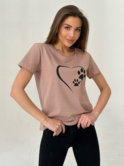 Футболка ISSA Plus модель WN20-420_beige - фото