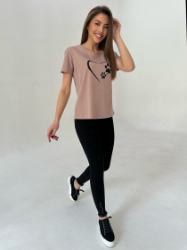 Футболка ISSA Plus модель WN20-420_beige Футболка ISSA Plus модель WN20-420_beige Фото