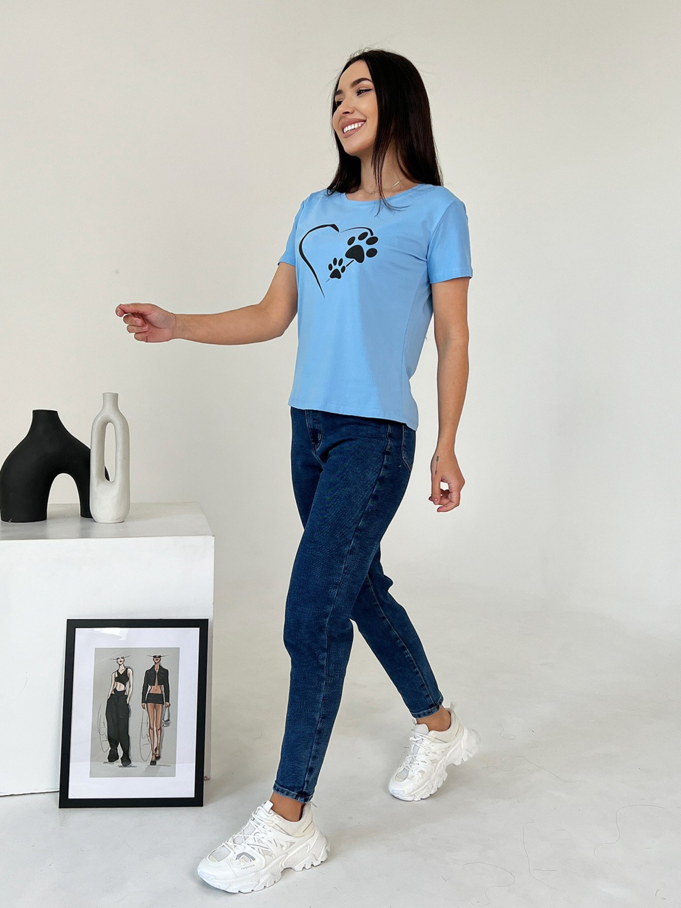 Футболка ISSA Plus модель WN20-420_blue Футболка ISSA Plus модель WN20-420_blue Фото