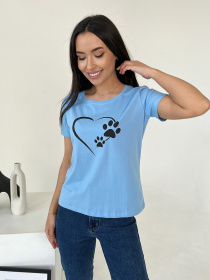 Футболка ISSA Plus модель WN20-420_blue Футболка ISSA Plus модель WN20-420_blue Фото