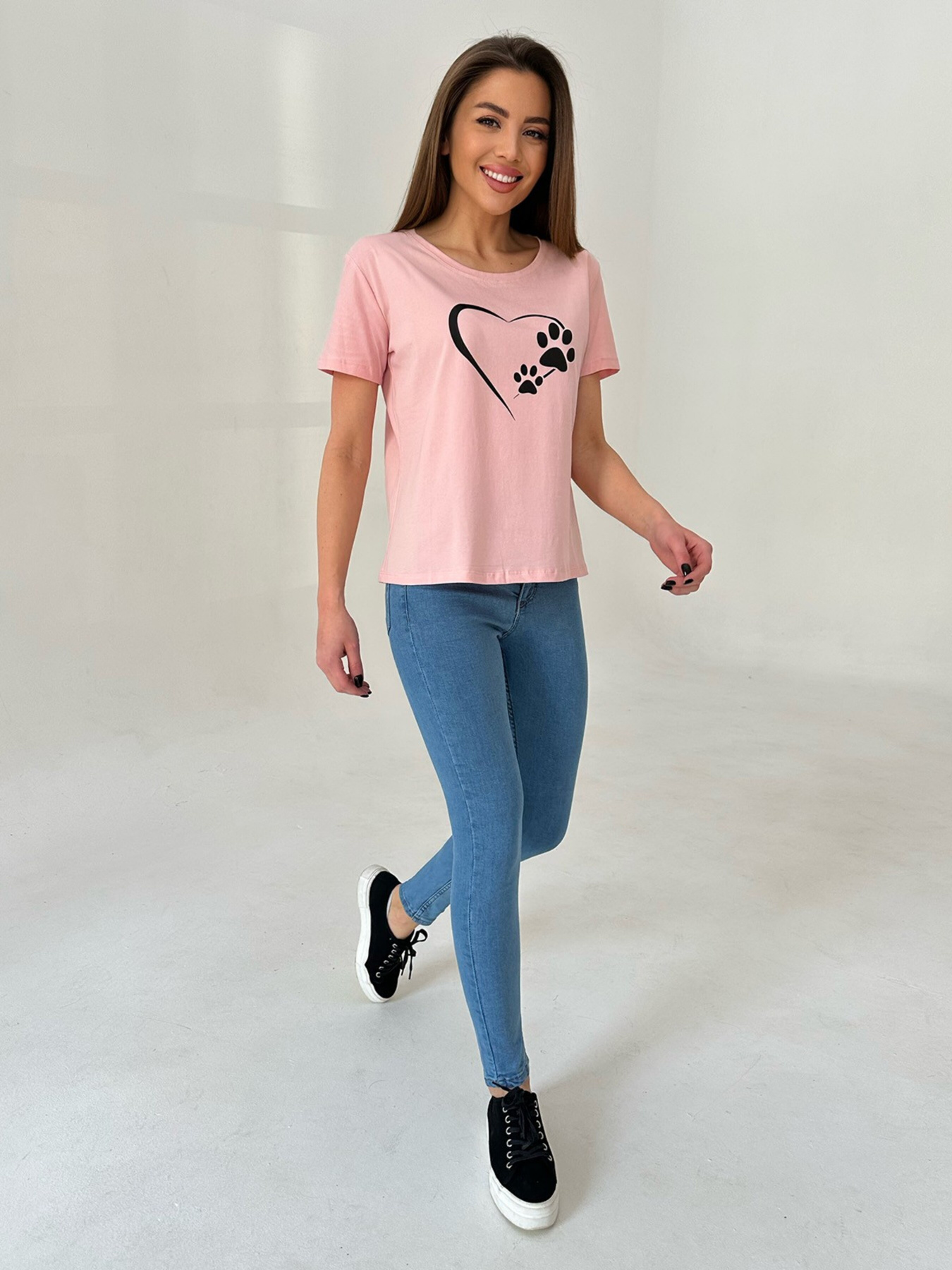 Футболка ISSA Plus модель WN20-420_pink Футболка ISSA Plus модель WN20-420_pink Фото