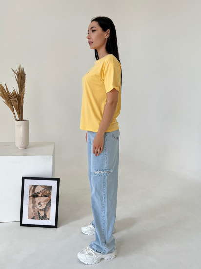 Футболка ISSA Plus модель WN20-421_yellow — фото - INTERTOP