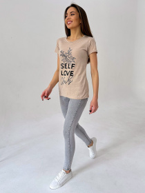 Футболка ISSA Plus модель WN20-422_beige Фото