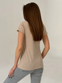 Футболка ISSA Plus модель WN20-422_beige Футболка ISSA Plus модель WN20-422_beige Фото