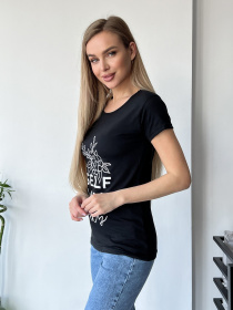 Футболка ISSA Plus модель WN20-422_black Фото