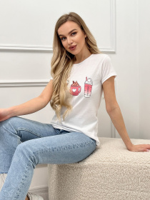 Футболка ISSA Plus модель WN20-423_white Фото