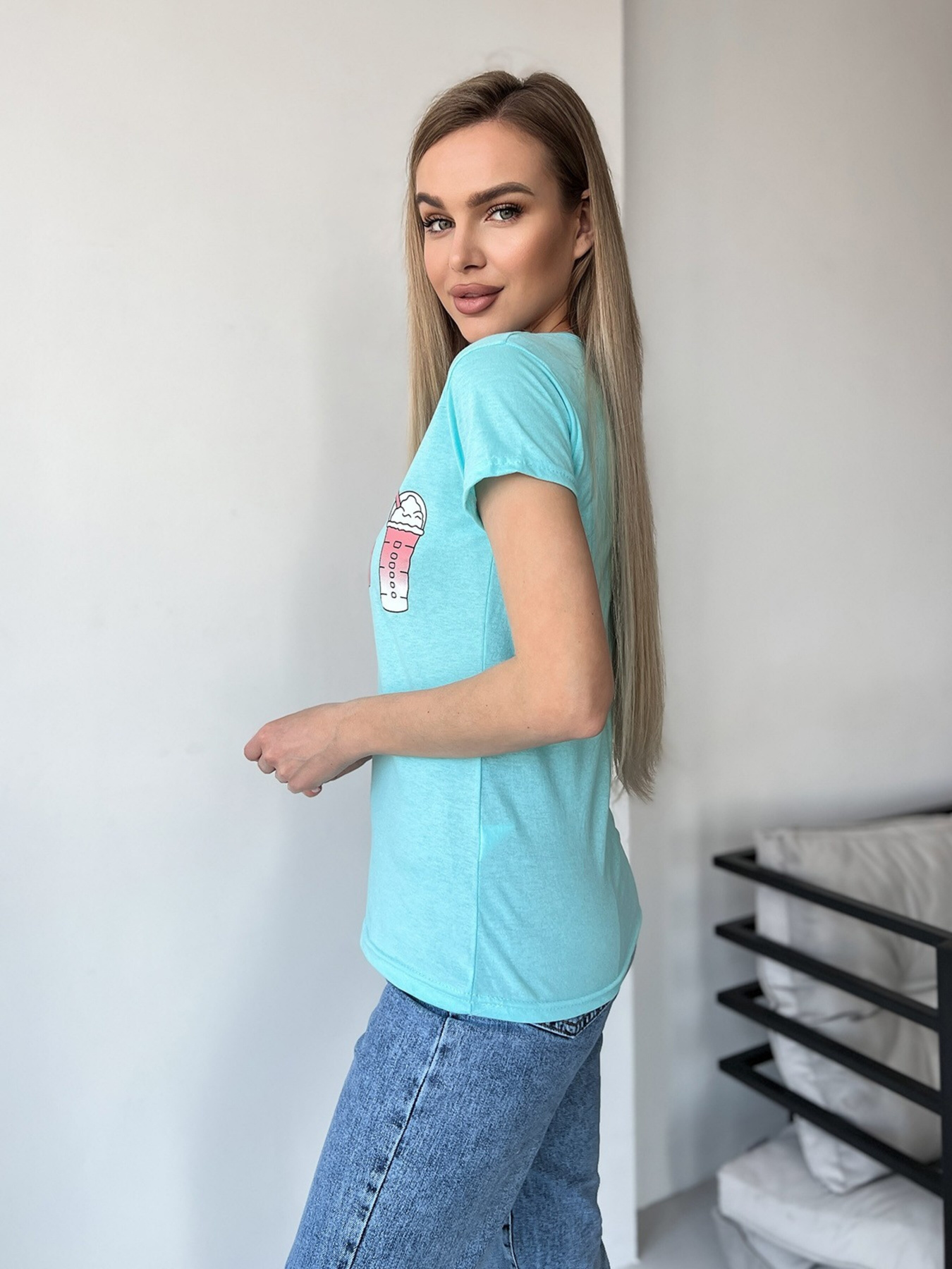 Футболка ISSA Plus модель WN20-423_turquoise Фото